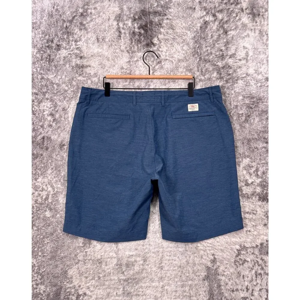 Faherty All Day Shorts 36 Mens Blue